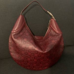 💯 Authentic Gucci Shoulder leather hobo bag.